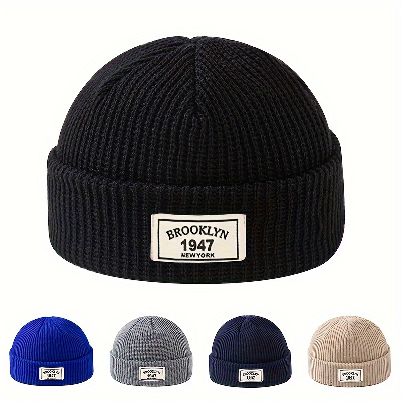 Beanie Cuffed Knit - قبعة شتوية دافئة منسوجة بتصميم كلاسيكي