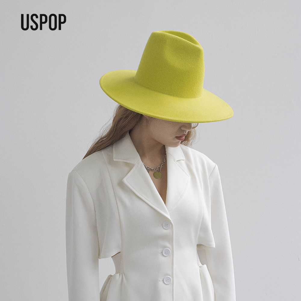 Fedora Hat Wool - USPOP الخريف الشتاء أزياء عادي عالية