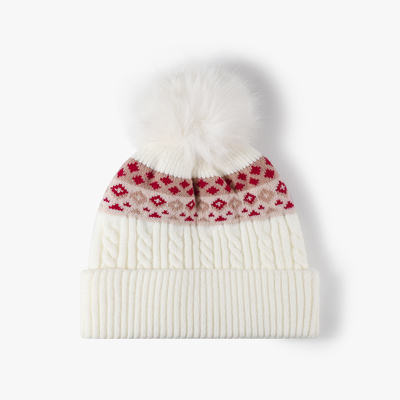 Beanie Cuffed Knit - قبعة شتوية دافئة محبوكة بنمط فير