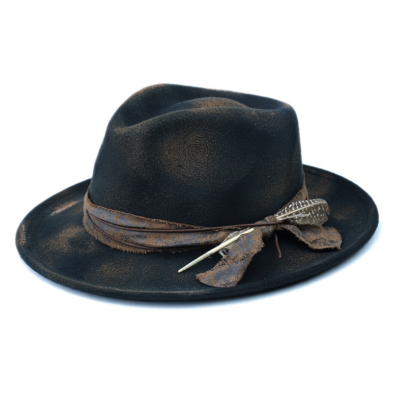 Fedora Hat Wool - قبعة الجاز للرجال والنساء ، النار