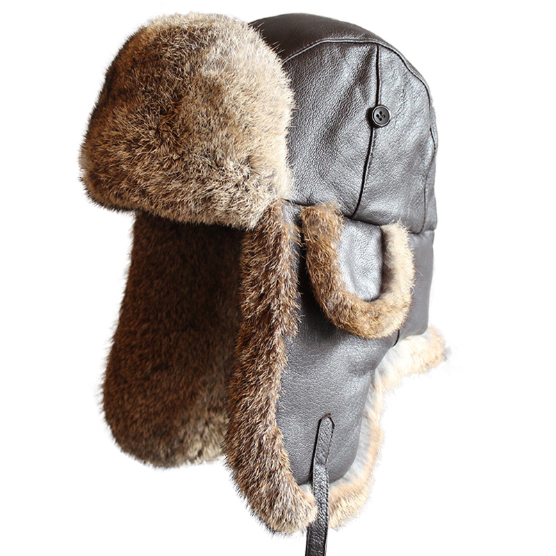Winter Trapper Hat - الشتاء الفراء منفوخ قبعة الرجال النساء