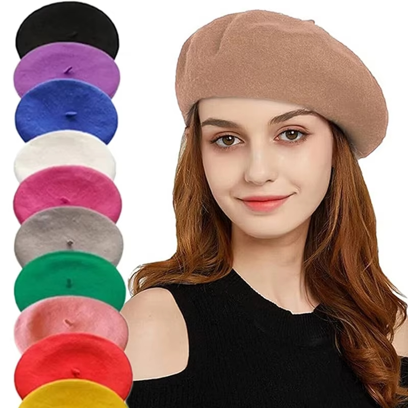 قبعة بيريه نسائية كلاسيكية من  - مراجعة Beret French Wool وسعره