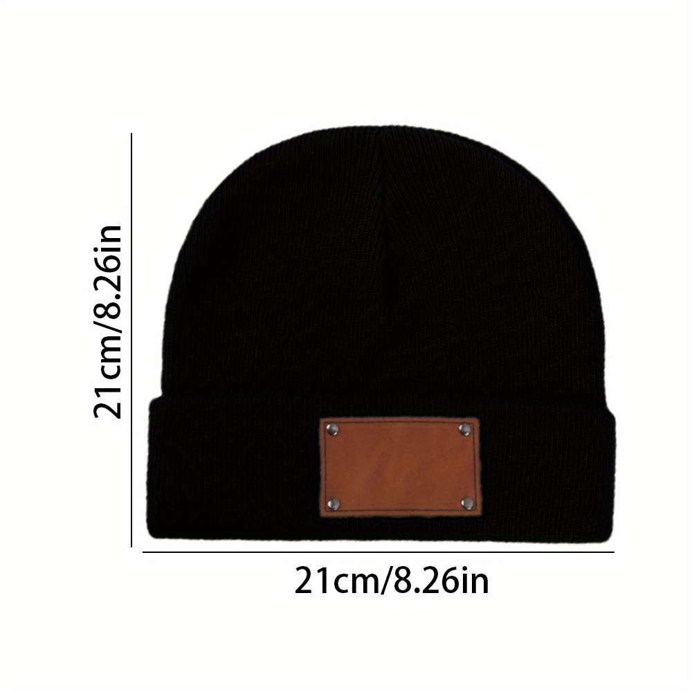 قبعة شتوية محبوكة مخصصة مع رقع - مراجعة Beanie Cuffed Knit وسعره