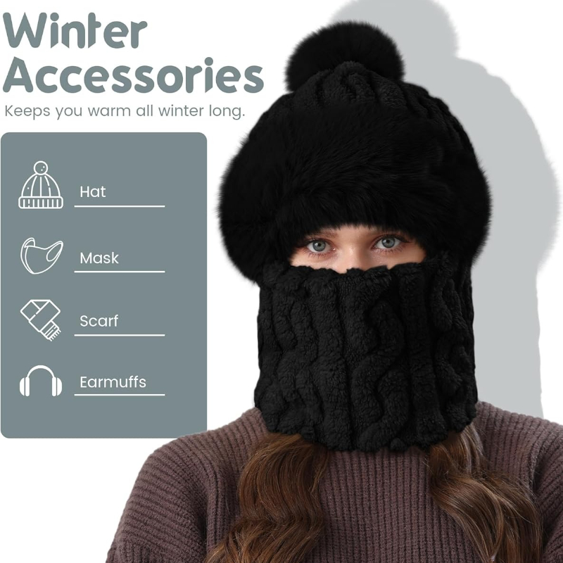 النساء قبعات شتوية قطعة واحدة  - مراجعة Skull Cap Helmet Liner وسعره