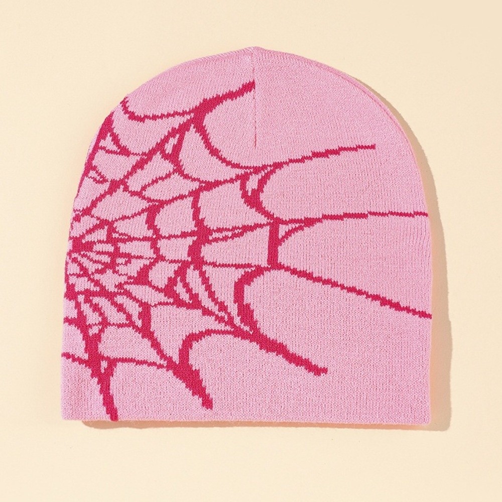 قبعات بيني بنمط شبكة العنكبوت  - مراجعة Beanie Cuffed Knit وسعره