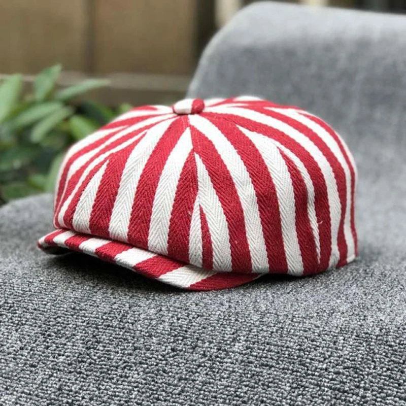 قبعة نيوزبوي قطنية مخططة ثماني - مراجعة Dad Hat Cotton وسعره
