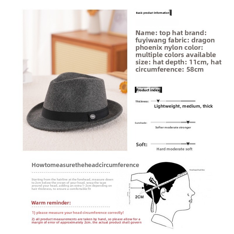 قبعة فيدورا من الصوف على شكل ا - مراجعة Fedora Hat Wool وسعره